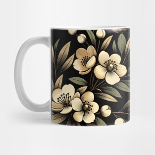 Olive Floral Illustration Mug